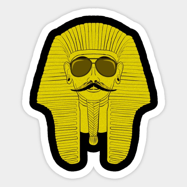 Cool Mustachioed Sphinx with Sunglasses & Mustache Sticker by theperfectpresents